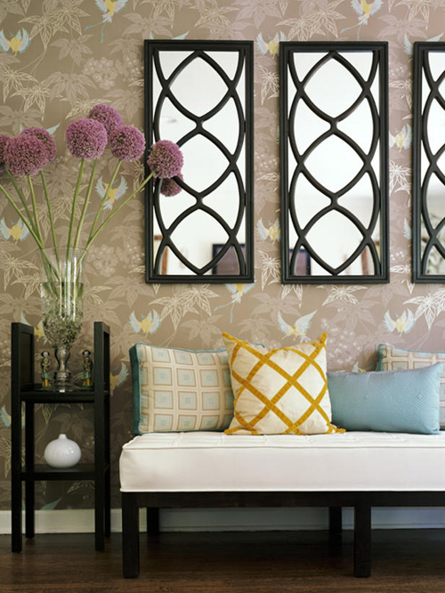 Trang trí sofa trắng với gối tựa